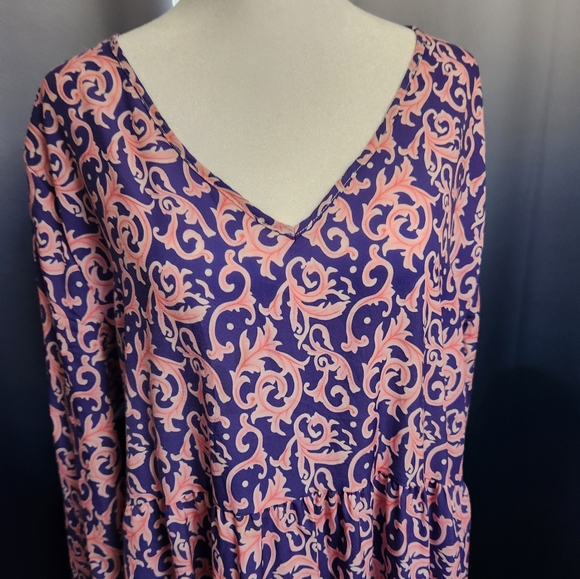 NWOT Ador long sleeve rayon Summer Dress - Picture 2 of 5